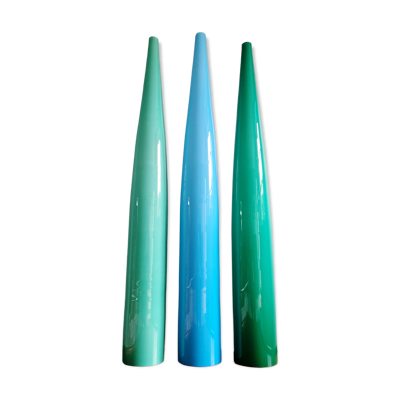 Trio de suspensions XXL en verre de Murano, Alessandro Pianon, Vistosi