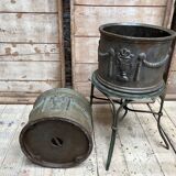 Pair of cast iron planters