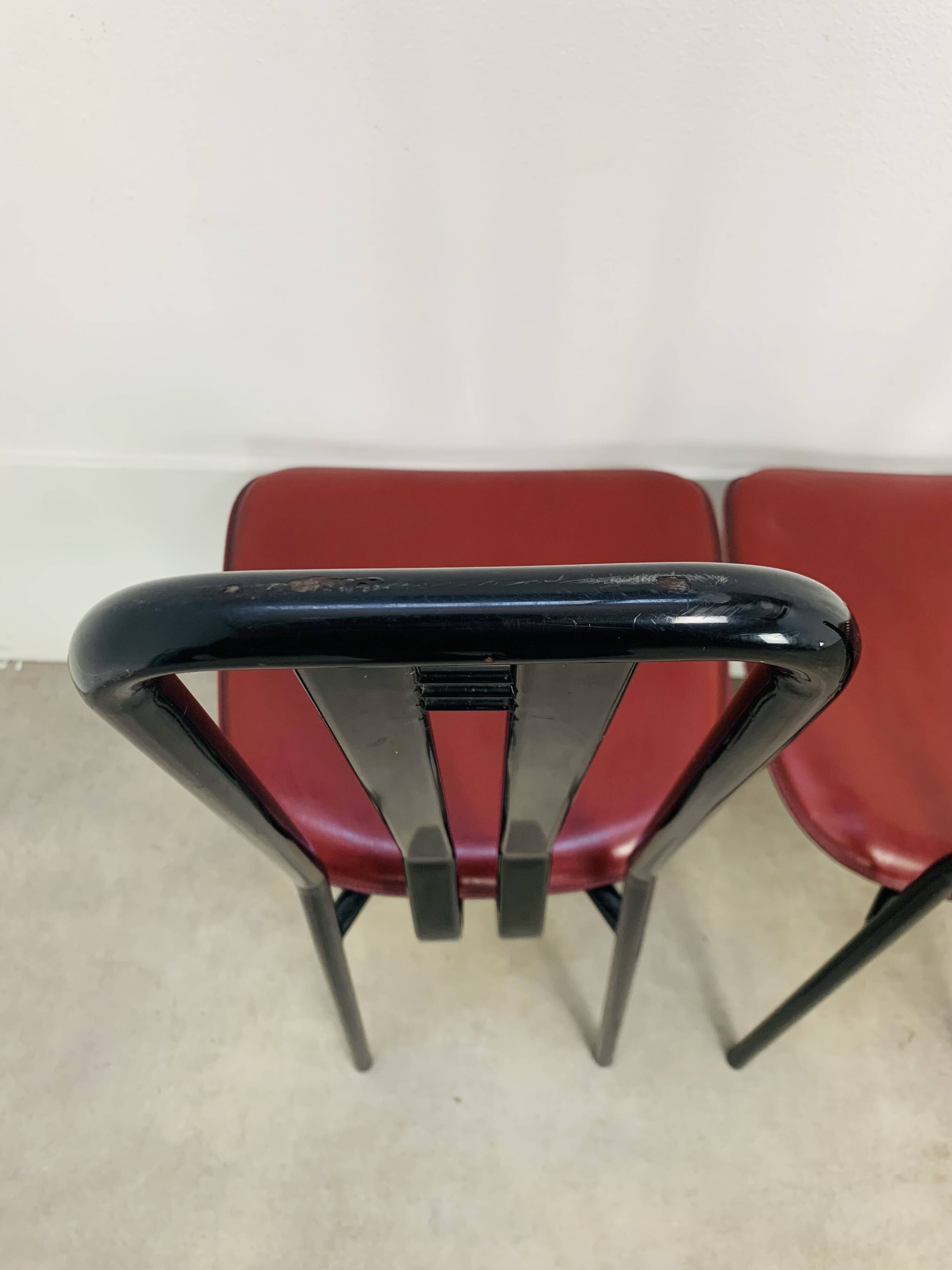 6 chairs by Giorgio Cattelan for Cidue Italy, postmodern, 1980s