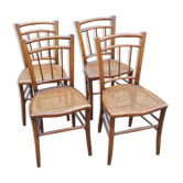 Set of 4 canned bistro chairs
