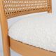 Rattan chair, off-white boucle and Thonet wood, 1960s