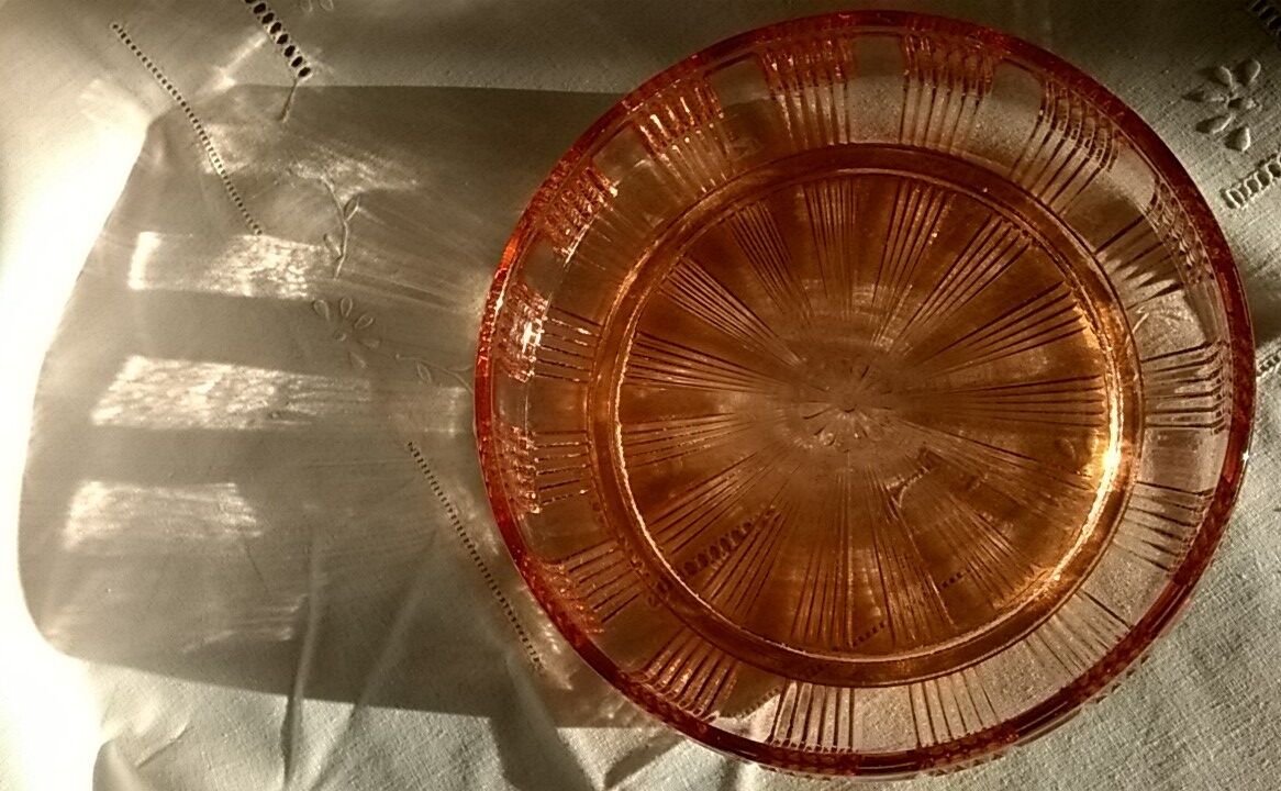 Depression glass fruit cup