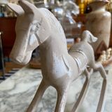 Plaster rocking horse