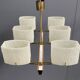 Pendant lamp 6 plastic shades 1960s
