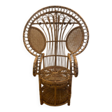 Peacock rattan armchair
