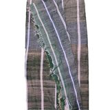 couverture vintage Haik à carreaux du maroc - 186 x 206 cm