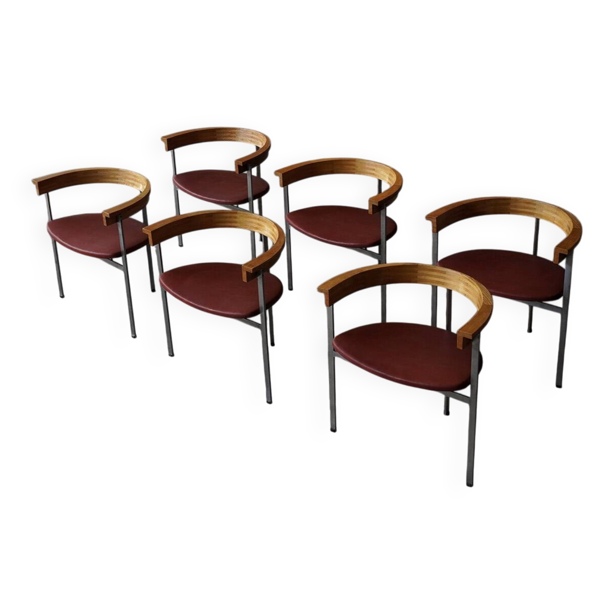 Set of 6 “PK11” chairs by Poul Kjaerholm for E. Kold Christensen, Denmark 1950s