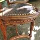 Paire de chaises en chêne et cuir