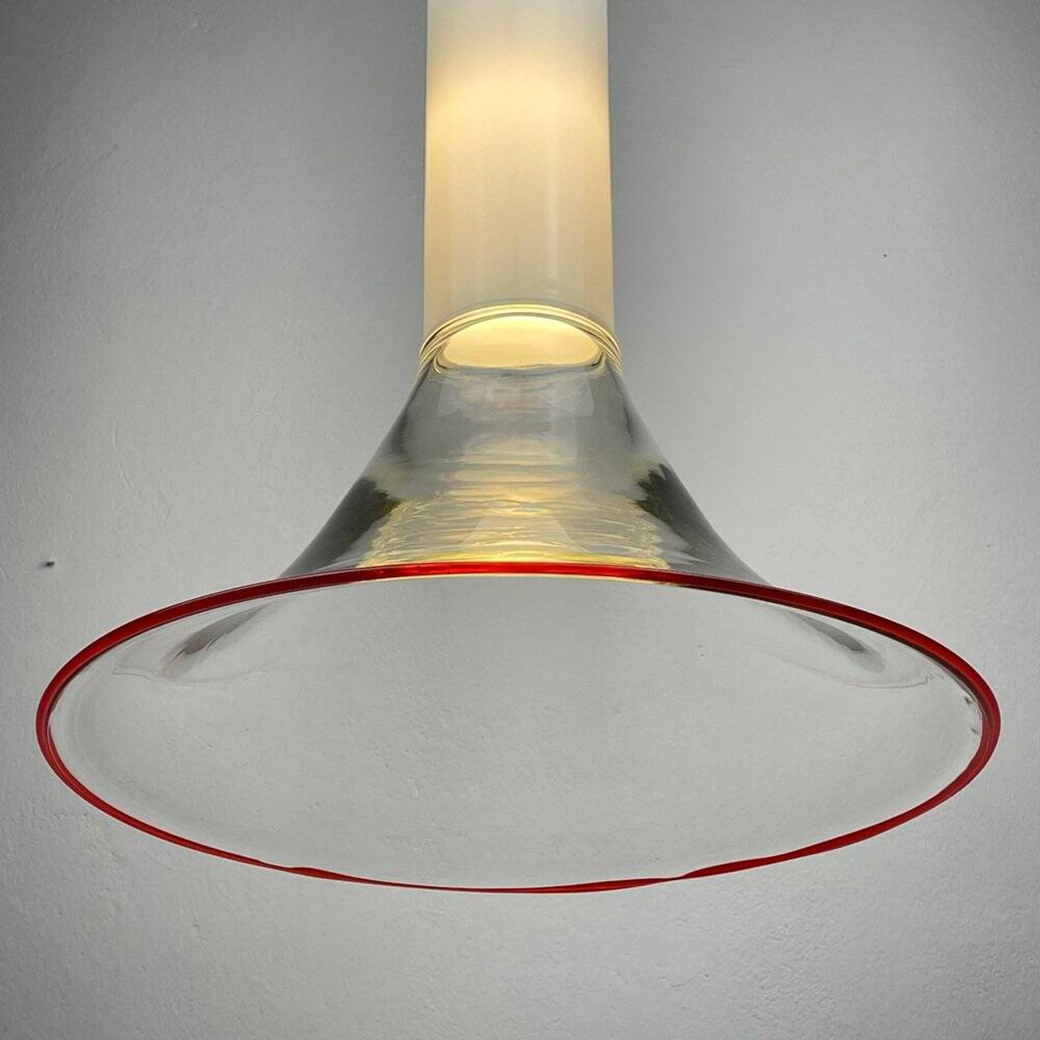 Suspended lamp Samanta in Murano glass attributed to Roberto Pamio for Leucos, Italy, 1970s.