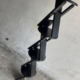 Suzy folding chair by Adrian Reed — Brown wooden mid-century minimalist folding chair, compact X-frame