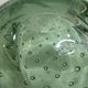 Large Murano green bullicante ashtray – vintage blown Italian glass – empty