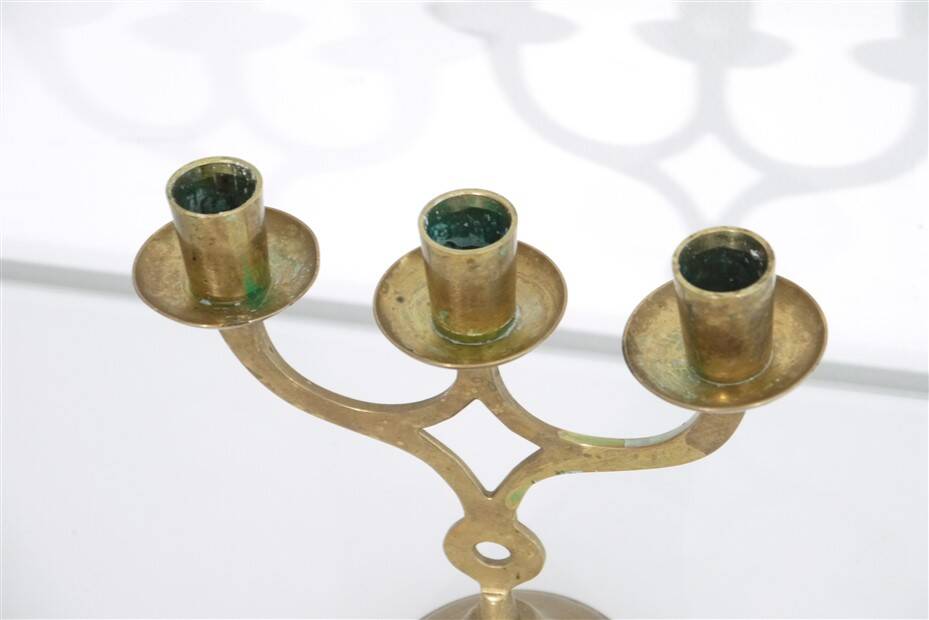 Scandinavian vintage brass candlestick
