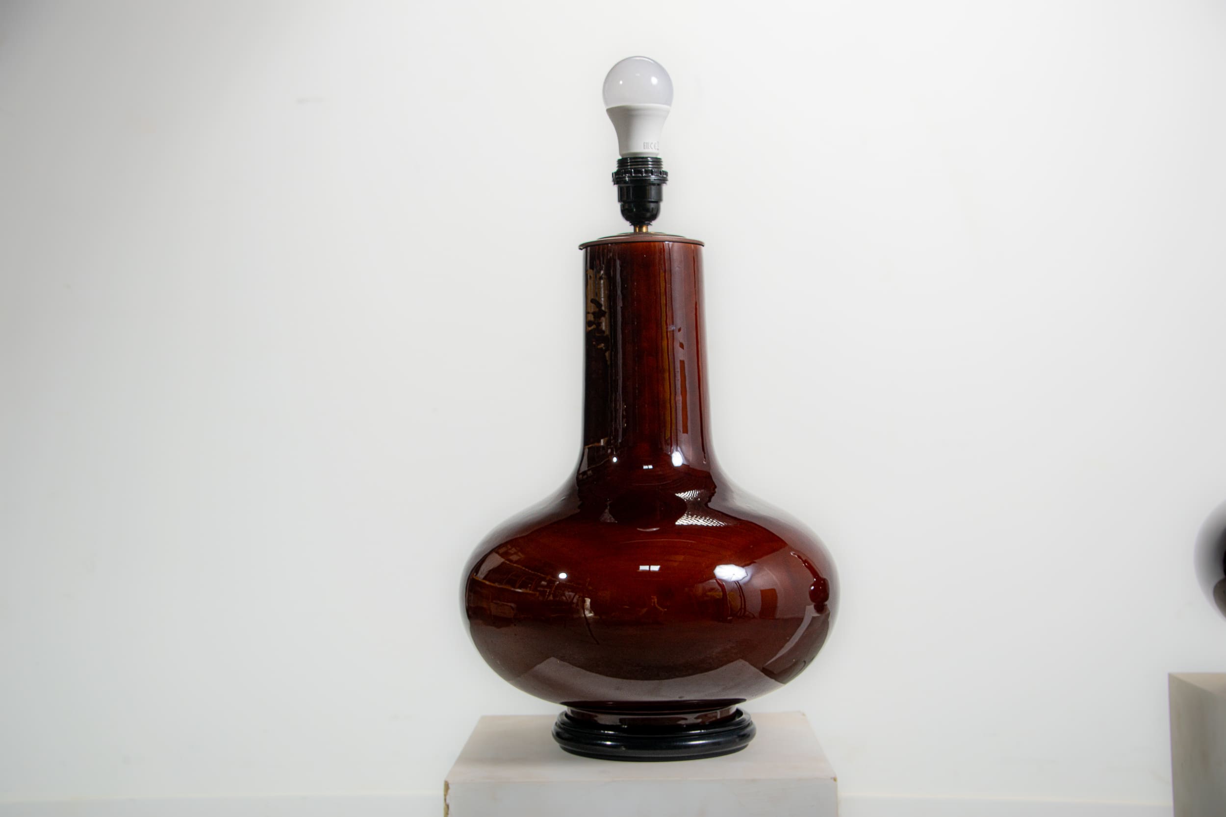 Pair of oversized ceramic lamps. Circa 1970
