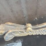 Zoomorphic bronze fireplace shovel and tongs