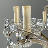 Large crystal chandelier with pendants, Louis XV style, 20th century.