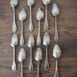 Box of 12 silver metal spoons
