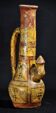 Poterie, vase kabyle titrée à décor géométrique polychrome, fin XIXe siècle