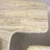 Mid-Century Modern Travertine Two-Parts Coffee Table, 1970s