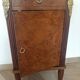 pretty Louis XVI Style bedside cabinet - 1 drawer - 1 Elm Burl marble tray door