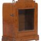 Small old wall display case clock box patina original india