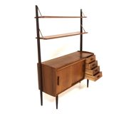 Scandinavian teak bookcase chest of drawers, Sweden, 1960