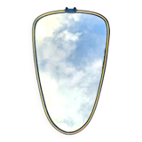 Old rearview mirror - black and gold plastic frame - 34 x 55 cm