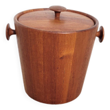 Vintage Scandinavian teak ice bucket 1960s