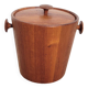 Vintage Scandinavian teak ice bucket 1960s