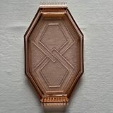 Set of 2 Art Deco glass trays