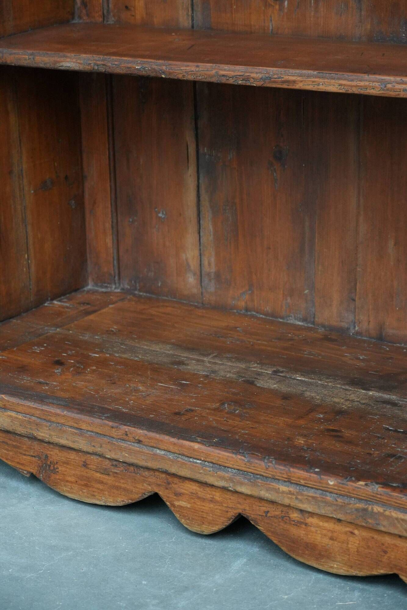 Unique late 18th / early 19th century book / buffet / shelving cabinet with a beautifully weathered patina
