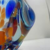 Blue glass vase