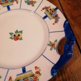 Art deco cake dish signed J. L'Avergne Limoges porcelain