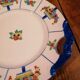 Art deco cake dish signed J. L'Avergne Limoges porcelain