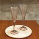 Set of champagne flutes in Biot glass