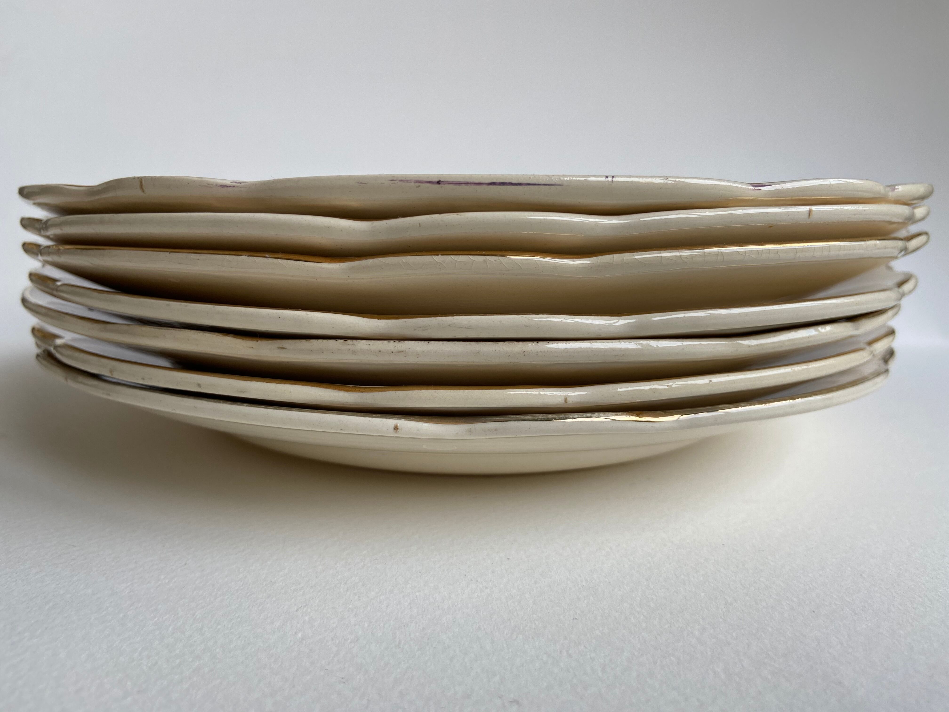 Set of 7 plates Digouin Sarreguemines