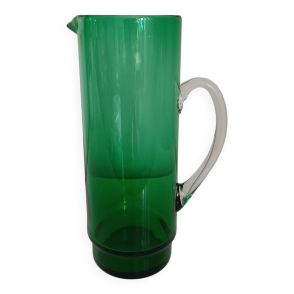 Broc - carafe - pichet en cristal vert