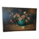 Large oil painting on canvas - Vase with flowers - Still life - Ita