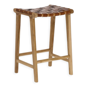 Leather bar stool