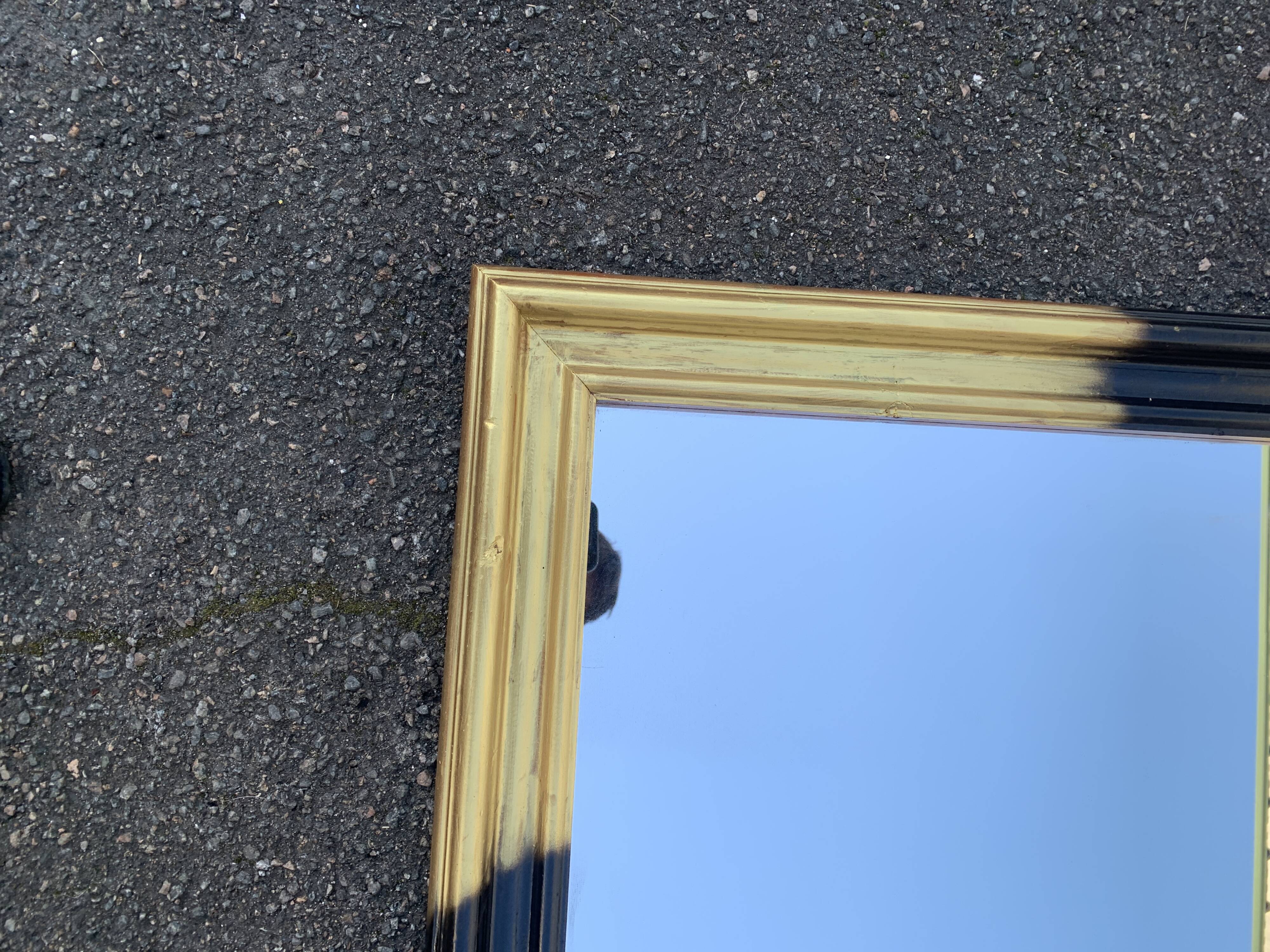 Miroir Noir et doré 64 x 53