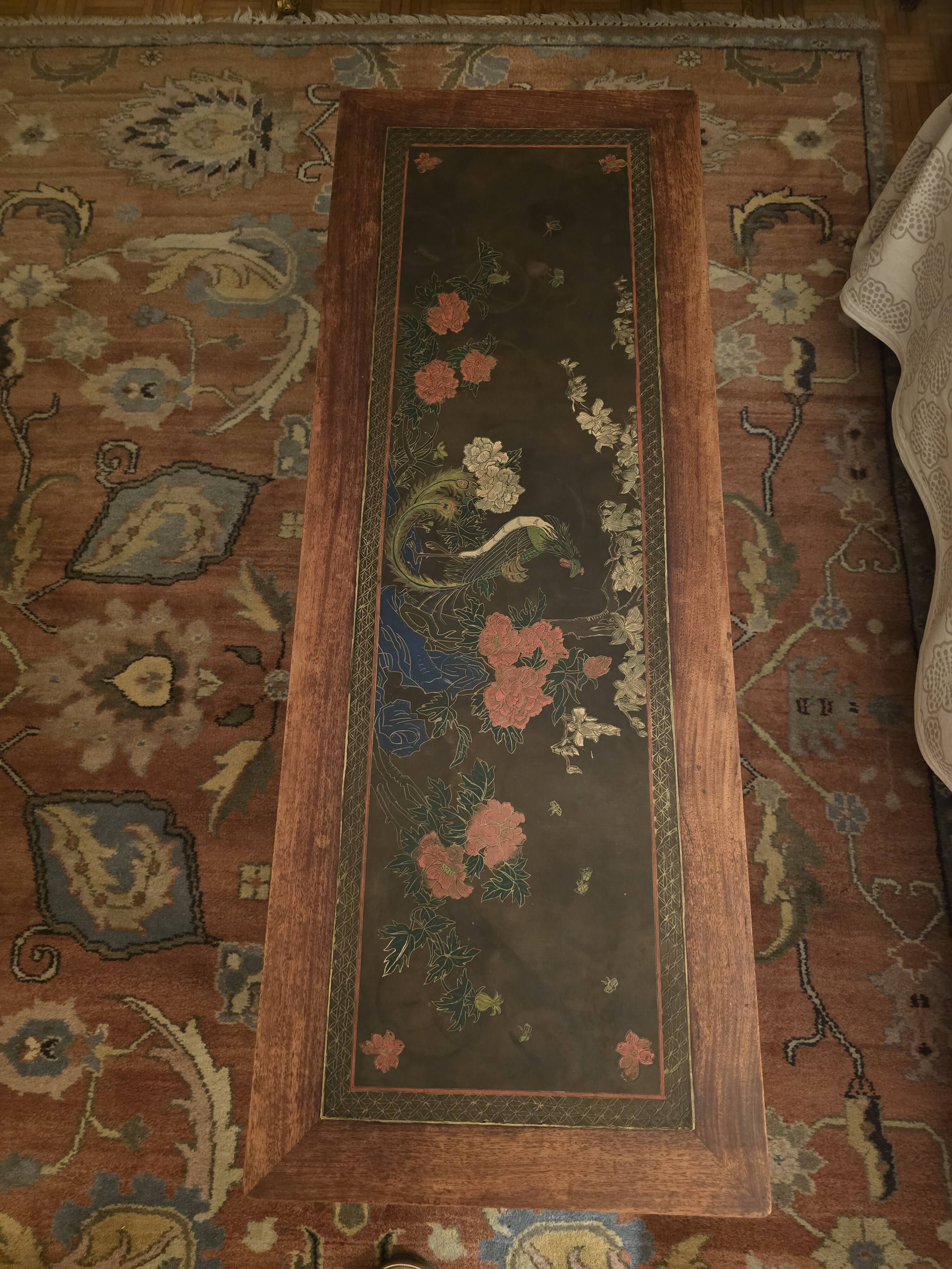 Antique Chinese lacquered coffee table