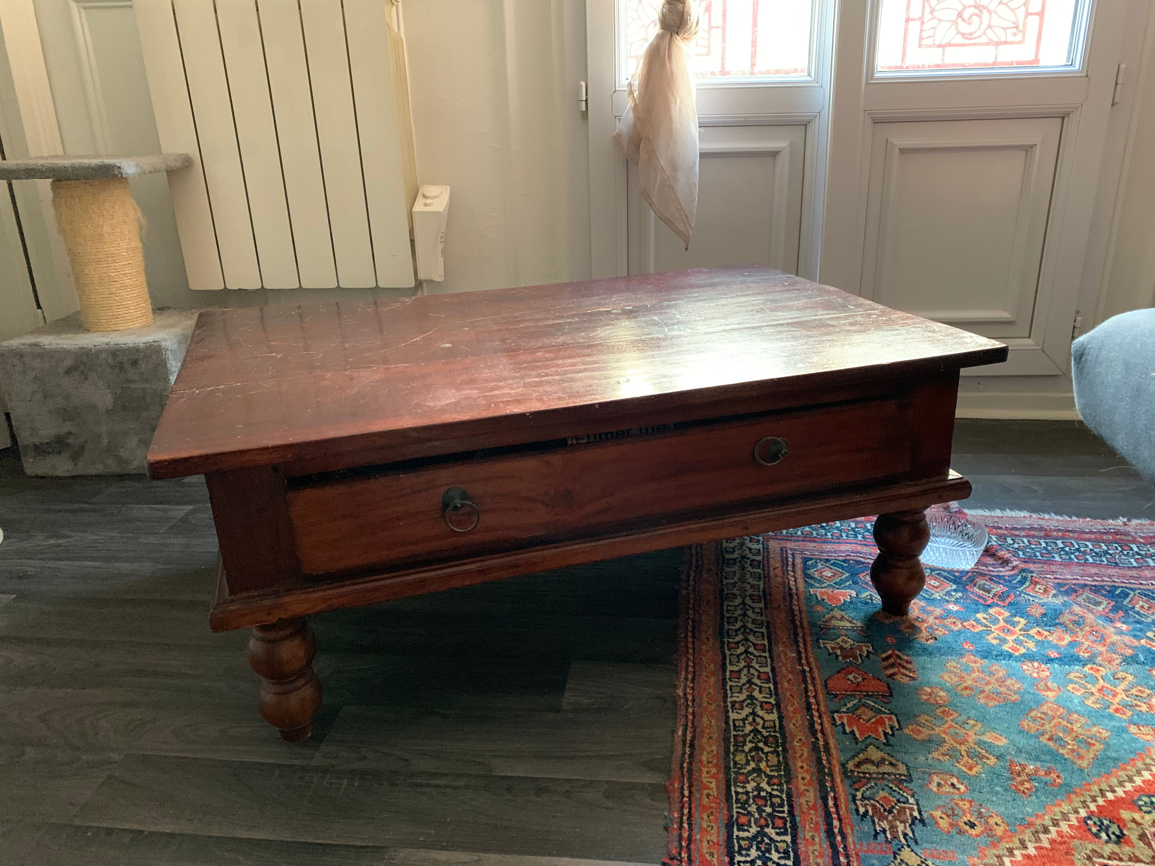 Solid wood coffee table