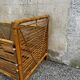 Lit enfant vintage en rotin et bambou – années 70