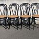 4 chaises bistrot cannées Thonet ZPM Radomsko en bois courbé