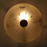 Gilt bronze pendant glass globe cised Napoleon style 3