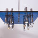 Suspension vintage en chrome et verre de Murano