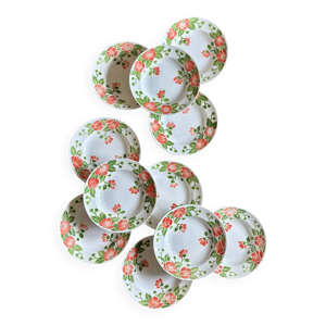 Lot de 11 assiettes creuses - moulin loups