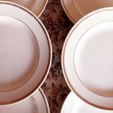 Dessert plates with gold edging