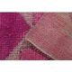 Vintage Turkish Hand-Knotted Wool Cotton Pink Runner Rug 80x264