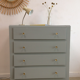 Commode vintage gris safran