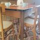Vintage farm table formica and wood